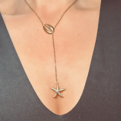 STARFISH LARIAT NECKLACE