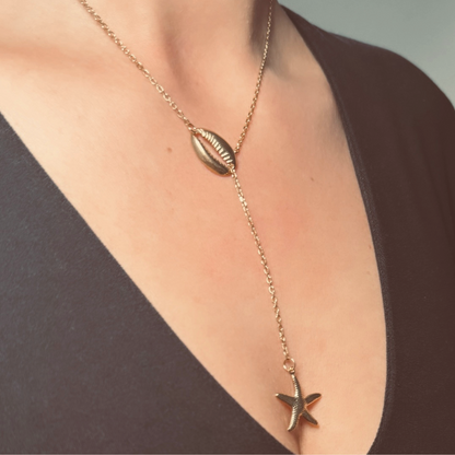 STARFISH LARIAT NECKLACE